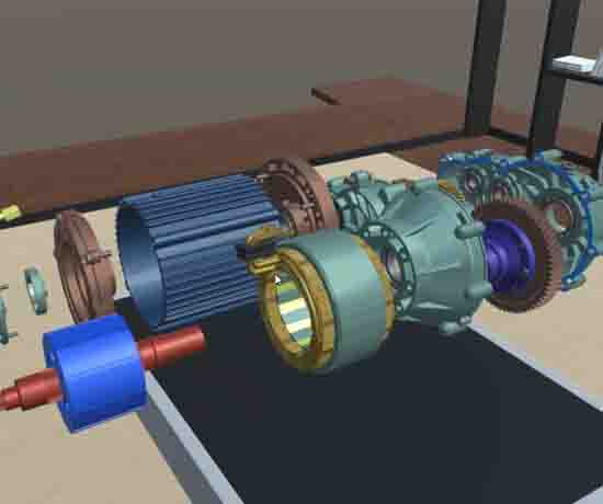 新能源汽車(chē)直流有刷電機(jī)VR3D教學(xué)軟件